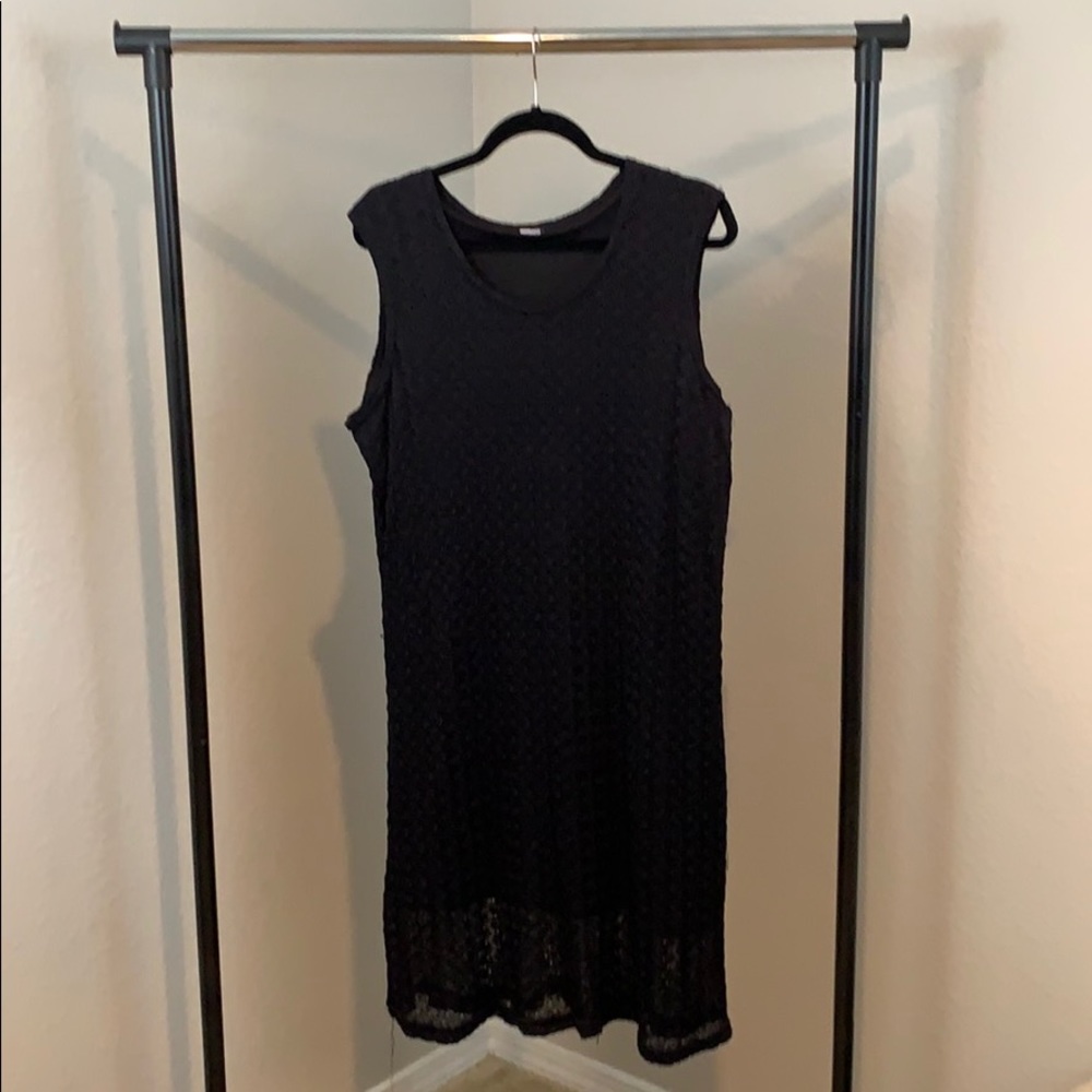 Textured Black Dress
